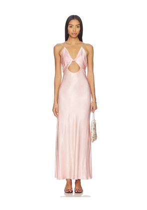 Bardot Isola Halter Neck Maxi Dress in Pink. Size 10. Also in 4, 2, 6, 8, 12.