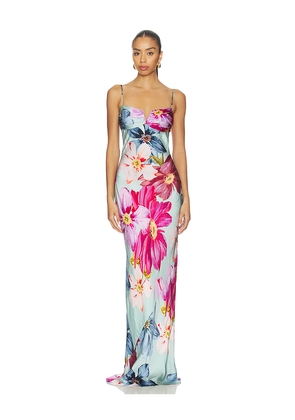 Amanda Uprichard Ira Maxi Dress in Blue. Size M. Also in S, XS, L, XL.