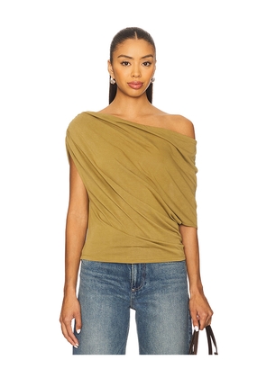 Free People Blake Knit Top In Green Moss in Olive. Size L. Also in M, S.