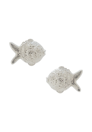 Frasier Sterling X For Love & Lemons Catch Of The Day Earrings in Metallic Silver.