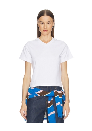 GRLFRND V-neck Boy Tee in White. Size L. Also in S, XXS, XS, M, XL.