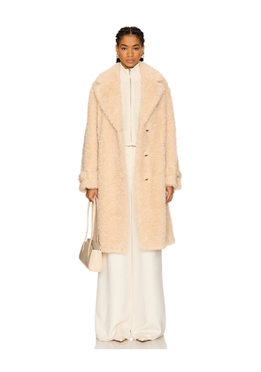 LAMARQUE Adina Faux Fur Coat in Beige. Size M. Also in XL.