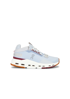 On Cloudnova 2 Sneaker in Baby Blue. Size 10. Also in 10.5, 11, 5, 5.5, 6, 6.5, 7, 7.5, 8, 8.5, 9, 9.5.