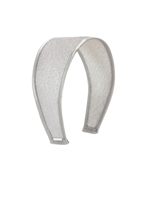 LELET NY Odessa Headband in Metallic Silver.