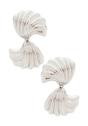 LELET NY Vini Drop Earrings in Metallic Silver.