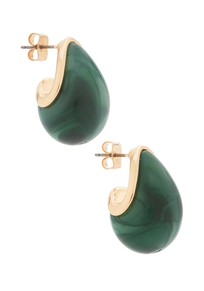 Lovers and Friends Devon Earrings in Green,Metallic Gold.