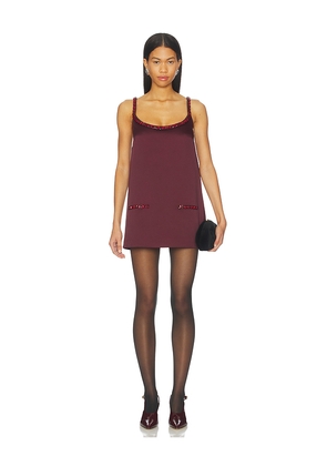 retrofete Reilly Dress in Burgundy. Size L. Also in M, XL.