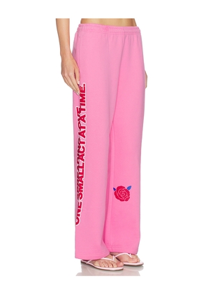 The Mayfair Group Be Kind Classic Sweatpants in Pink. Size L/XL. Also in M/L, S/M, XS/S.