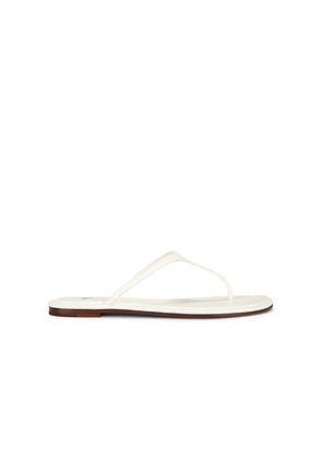 Polo Ralph Lauren Nappa Thong Flat Sandals in White. Size 10. Also in 6, 6.5, 7, 7.5, 8, 8.5, 9, 9.5.