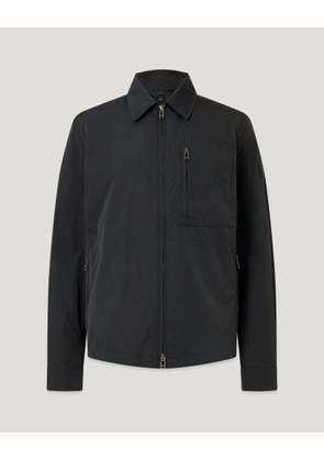 Belstaff Grid Overshirt Men's Alpha Nylon Black Size 3XL