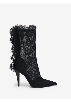 McQueen Heron Lace Boot - Black - Women - 4