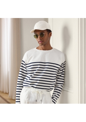 Relaxed Fit Striped Boatneck T-Shirt