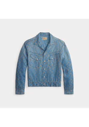 Horseshoe-Print Denim Shirt Jacket