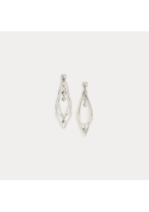 Silver-Tone Tear Hoop Dangle Earrings