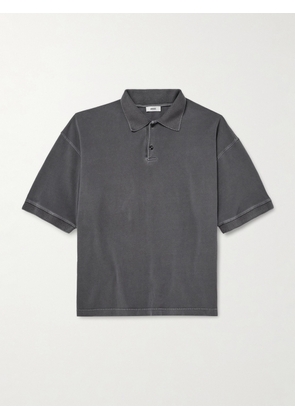 AGOLDE - Curren Cotton-Jersey Polo Shirt - Men - Gray - S