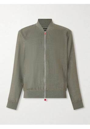 Kiton - Lightweight Linen Zipped Bomber Jacket - Men - Green - IT 46