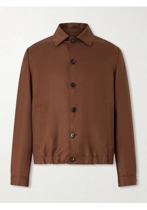 Slowear - Wool and Linen-Blend Bomber - Men - Brown - IT 46