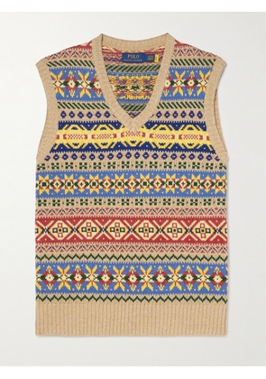 Polo Ralph Lauren - Fair Isle Cotton and Linen-Blend Intarsia Vest - Men - Neutrals - S