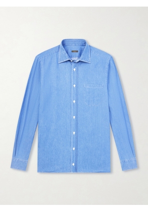 Rubinacci - Cotton-Chambray Shirt - Men - Blue - XS