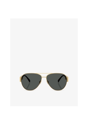 Versace Ve2289 Pilot-Frame Metal Sunglasses