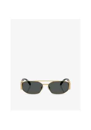 Womens Versace Ve2287 Irregular-Frame Metal Sunglasses