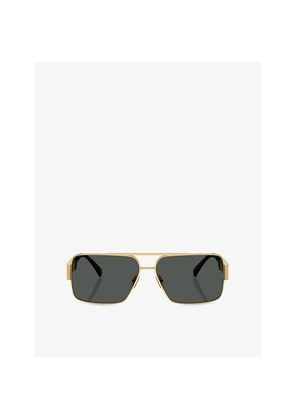 Versace Ve2290 Square-Frame Metal Sunglasses