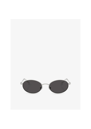 Swarovski Sk7033 Oval-Frame Metal Sunglasses