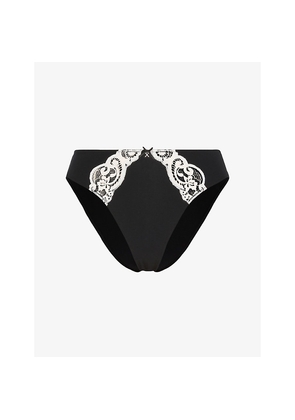 Womens Savage X Fenty Swirly Girly Cheeky Woven Briefs