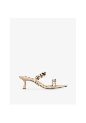 Womens Steve Madden Annika Heeled Leather Sandals