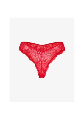 Womens Savage X Fenty Romantic Corded Lace Brazilian Briefs