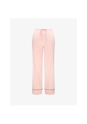 Womens Savage X Fenty Satin Ever After Cuffed Stretch-Satin Sleep Trousers