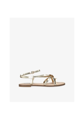 Womens Steve Madden Napa Valley Flat Faux-Leather Sandals