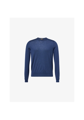 Mens Tom Ford Crew-Neck Regular-Fit Cashmere and Silk-Blend Jumper