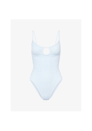 Womens Hunza G Scoop-Neck Beaded Swimsuit