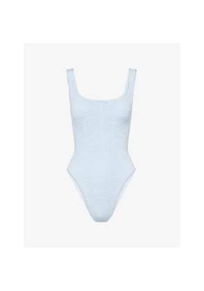 Womens Hunza G Square-Neck Crinkled Swimsuit