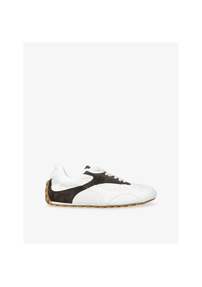 Womens Bottega Veneta Orbit Flash Suede and Shell Trainers
