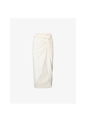 Womens Monday Andros Knotted Crochet Sarong