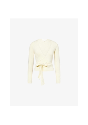 Womens Sisterly Tribe Soft Ballet Stretch-Jersey Wrap Top