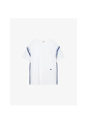 Womens Loewe Layerd-Trim Cotton-Blend T-Shirt