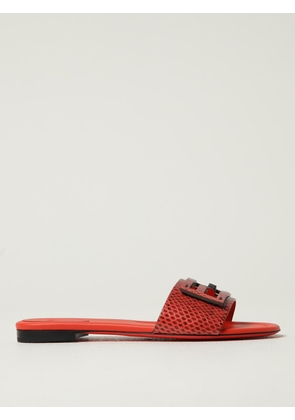Flat Sandal FENDI Woman color Red