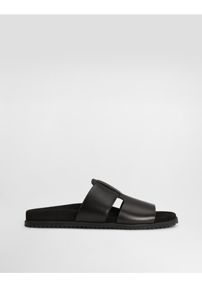 Dolce & Gabbana Dg Casual Calfskin Sandals - Man Sandals And Slides Black 42