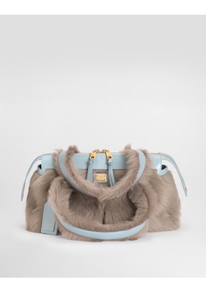 Dolce & Gabbana Vittoria Shoulder Bag In Shearling And Calfskin - Woman Shoulder And Crossbody Bags Multicolor Onesize