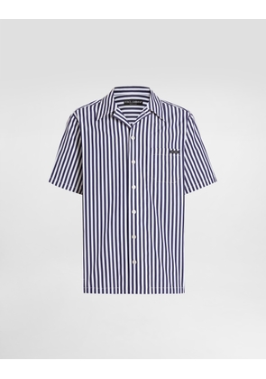 Dolce & Gabbana Hawaii Striped Poplin Shirt - Man Shirts Multicolor 39
