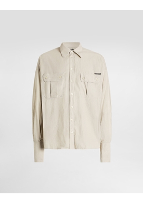 Dolce & Gabbana Poplin Shirt - Man Shirts Multi-colored 37