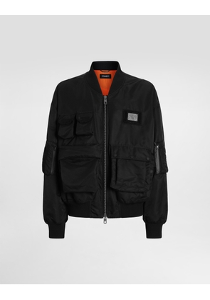 Dolce & Gabbana Nylon Gabardine Jacket - Man Coats And Jackets Black S