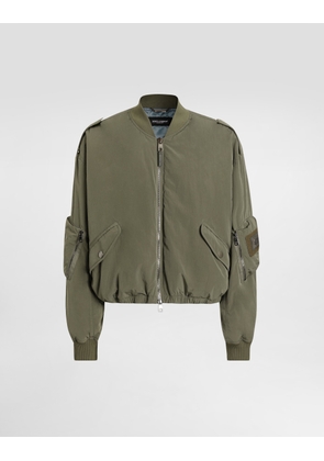 Dolce & Gabbana Wavy Nylon Bomber Jacket - Man Coats And Jackets Multicolor M