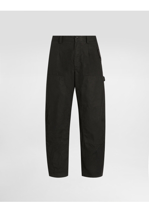 Dolce & Gabbana Technical Cotton Trousers - Man Pants And Shorts Black 48