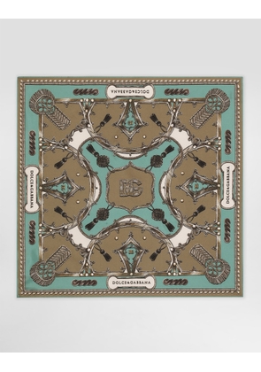 Dolce & Gabbana Cargo-print Silk Twill Scarf 70x70 - Man Scarves And Silks Multicolor Onesize