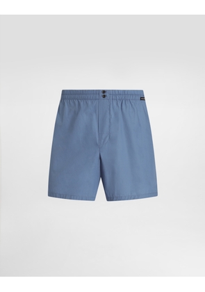 Dolce & Gabbana Cotton Poplin Boxer Shorts - Man Underwear And Loungewear Azure 6