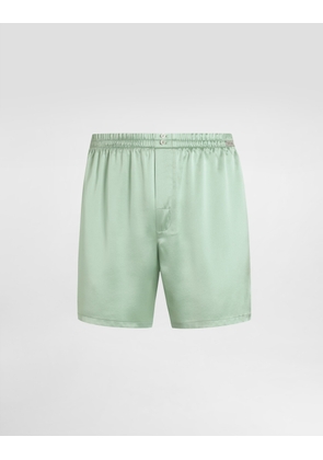 Dolce & Gabbana Silk Satin Boxer Shorts - Man Underwear And Loungewear Green 6